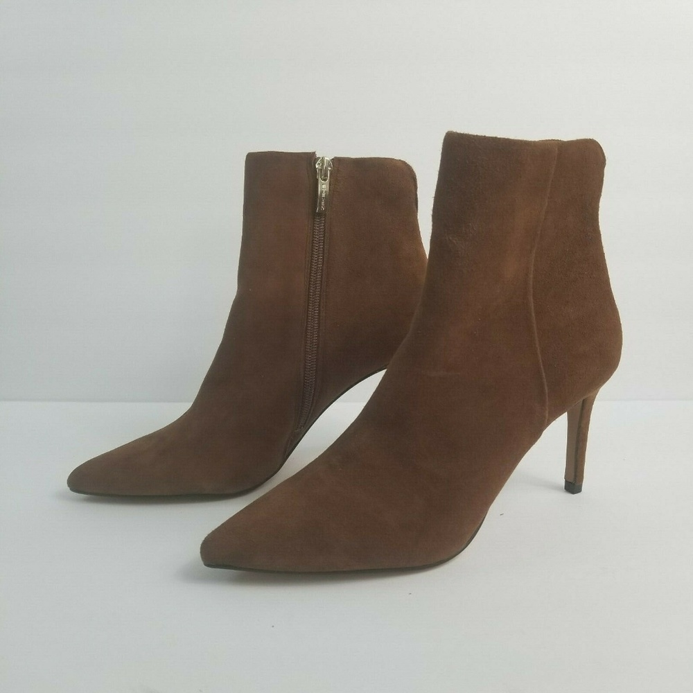 Steven By Steven Madden Leila Brown Suede Booties - Picture 2 of 8